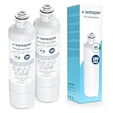 Wessper 2x Filtro de Agua para Frigorífico de Repuesto para Bosch Sie Gaggenau 11025825, 11032518 | Elimina el Cloro y Sustancias Nocivas,Sistema de Agua de ósmosis Inversa - Blanco