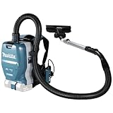 Makita DVC261ZX15 Aspiradora de Mochila con batería 2 x 18 V, Negro/Azul petróleo