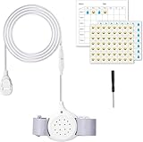 Alarma de enuresis de cama: alarma de orina de alta sensibilidad y monitores de sensor de enuresis nocturna: sonido fuerte + fuerte vibración para un sueño tranquilo
