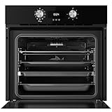 Teka AirFry HLB 8416 - Horno de Aire Multifunción 70 litros, 9 Funciones de Cocinado, Horno Air Fryer con Sistema de Limpieza HydroClean, Color Cristal Negro
