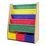 Humble Crew librería Infantil con 4 Niveles, estantería para niños, estantería para Libros, Colores primarios