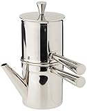 Ilsa Napolitano Cafetera, 0 W, 2 Cups, Metal Plata, Plateado