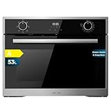 Cecotec Horno Integrable 45cm de Alto Bolero Hexa M224500 Edge A. 2600W, 53L Capacidad, 7 Funciones, Grill, Fan Assisted Grill, Convección, Defrost, Steam Base X2, Steam EasyClean, Steam Assist