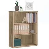 MUEBLES PITARCH | Librería de Oficina o Despacho Baja con Estantes, Estantería de Salón, Roble Gold, 99,5x75,5x33cm (Alto x Ancho x Fondo) Básica, Elegante y Resistente, Colección
