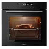 Cecotec Horno Integrable 60cm Bolero Hexa SM406000 Glass Black A+. 2900W, 72L, 12 Funciones, Piedra para Pizzas, Steam Assist, Steam EasyClean, Modo Eco y Defrost, Electronic Timer