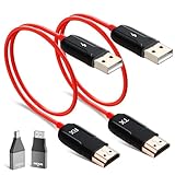 HDMI Inalámbrico Transmisor y Receptor, 1080P Transmisor Inalámbrico HDMI Soporte 2.4/5GHz Pantalla de Espejo Inalámbrica (60CM) para Transmisión de Vídeo/Audio/PC/Proyector/Monitor (Rojo)