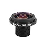 Lente de c¨¢Mara CCTV Fisheye 5MP M12x0.5 185 ¡ã Gran Angular 1.7 mm Lente Focal de Seguridad Focal para c¨¢Mara de Ojo de pez