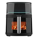Cecotec Freidora de Aire sin Aceite de 5 L Cecofry Neon 5000 Air Fryer. 1500W, Spray de Agua, Ventana, Luz Interior, Tecnología PerfectCook, 10 Menús, Panel de control Táctil, 80º-230ºC