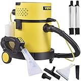 Vevor Aspirador Potente en Seco y Húmedo 4 en 1 Depósito Total de 20L, Mando de Control Remoto Lava Aspiradora 220V 1200W para Hogar Patio Garaje Taller