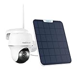 Reolink 4K 8MP Camara Vigilancia WiFi Exterior Solar, 360° PTZ Cámara Sin Cables con Bateria, WiFi 2,4/5 GHz, Detección Inteligente, Sirena, Visión Nocturna en Color, Argus PT Ultra + Panel Solar 6W