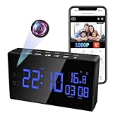 UYIKOO Cámara Espía Oculta WiFi, 5G/2,4G WiFi Mini Camaras Espias Despertador 1080P HD, 120° Reloj con Cámara Inalambricas Vigilancia con Visión Nocturna Detección De Movimiento con Tuya App