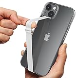 Sinjimoru Banda de Agarre para teléfono móvil Soporte para teléfono Celular de Silicona Dedos con Clip, Sinji Loop Clip 230 Blanco