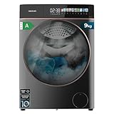 Cecotec Lavadora 9Kg Carga Frontal Bolero DressCode 9900 Inverter FullColor Steel A. Acabado En Acero 1400 Rpm, Pantalla 10,3', 11 Programas, Inverter, SteamMax, Clase A