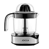 Jocca Exprimidor Eléctrico Negro de 40W con Rotación Bidireccional y Jarra de 1.2L, Fácil de Limpiar y Versátil