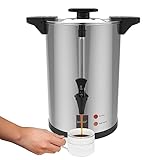 Valgus Commercial Professional Cafetera Percoladora 55 tazas 8L de acero inoxidable cafetera percoladora urna de café para casa, fiesta, oficina, boda