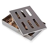 Blumtal Caja para Ahumar de acero inoxidable - Ahumador, Smoker Box para Barbacoas de Gas, Carbón y Leña | Apta Lavavajillas, Accesorios para Barbacoa