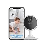 EZVIZ Camara Vigilancia WiFi Interior con Bateria de 40 Dias 1080P Camara IP de Seguridad, Deteccion de Persona Humana, Audio Bidireccional, Soporta Tarjeta hasta 512GB,Compatible con Alexa,CB1