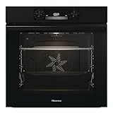 Hisense BI64213EPB- Horno Multifunción, Even Bake 77L, Freidora de Aire, Cocción Congelados, Calentamiento Rápido, Cocción Simultánea x5, Modo Grill/Pizza, Cierre Suave, Negro