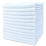 Polyte - Paño de Cocina de Microfibra superabsorbente - Punto gofrado - Blanco - 40 x 71 cm - Pack de 12