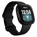 Fitbit Versa 3 - Smartwatch de salud y forma física con GPS integrado, análisis continuo de la frecuencia cardiaca, Alexa integrada y batería de +6 días,