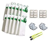 Italdos Kit de Bolsa Aspiradora Compatible para Vorwerk Kobold VK140 VK150 con Filtro HEPA de Repuesto - 12 Bolsas + 2 Filtros de Motor + 12 Parafumes + 2 Cepillos de Limpieza