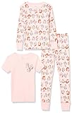 Amazon Essentials Girls' Disney Snug-Fit Cotton Pajamas Sleepwear Sets Disfraces, 3 Piezas Ultimate Princess, 6-7 años
