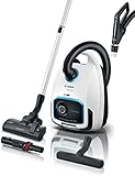 Bosch BGB6SIL1 - Serie, 6 Aspirador ProSilence Blanco de Bolsa, Recoge Cable automático, 4 L, iluminación LED