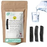 Ma Maison Durable Filtro de agua de carbón activado | Palos japoneses de Binchotan X3 | Kishu Binchotan genuino | Carbón de roble de Wakayama| Filtro purificador de agua grifo 100% natural