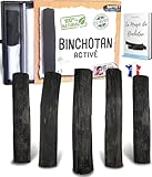 Baytiz ® Filtro de Agua de Carbón Activo - x5 Binchotan Bio - Purificador de Agua del Grifo - Activado Madera Garrafa Cristal Filtros Mesa Carbono Jarra Cartucho Activado Bambu Filter Black Cartuchos