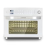 Klarstein Vigor Air Horno freidora sin aceite, horno de aire sin aceite, 1800 W, 30 litros de capacidad, 18 programas, calor superior e inferior, blanco