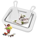 Casenly Heladera Instantánea, Helado Roller Maker Pan con 2 espátulas, Máquina para Hacer Helados Máquina de Yogur Helado, Juego de bricolaje de rollos de hielo para Gelato/Sorbete/Yogur
