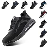 Hitmars Zapatos de Seguridad para Hombre Zapatillas de Seguridad Mujer Zapatos Trabajo s3 Calzado Seguridad Safety Shoes Calzado Trabajo Gris EU 42