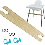 Reposapiés Antideslizante para Trona, Reposapiés Ajustable de Madera Natural con Anillos de Goma, Compatible con la Trona Antilop de IKEA