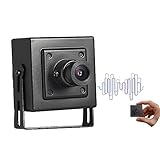 REVODATA 5MP Mini Seguridad Interior PoE Cámara IP con Audio/Micrófono,Audio Tamaño Mini 3.6mm Lente 80° Visualización Remota P2P Audio CCTV Video CAM,Detección de Movimiento(I706-P-Audio-HS)