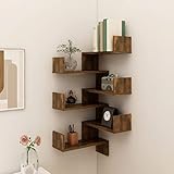 Coavain Estanterías de Esquina de Pared 2 uds 40x40x50 cm Corner Shelf Muebles Esquineros Estante Esquina Estante Libros Pared Librero Flotante Estante Flotante Estantes Madera Roble Ahumado