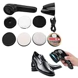 Kit eléctrico para lustrar Zapatos, Ceradora de Zapatos eléctrica, Cepillo eléctrico Recargable por USB para Zapatos pulidor de Zapatos de Cuero Multifuncional de Mano para Zapatos, Bolsos, sofá