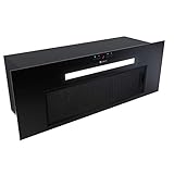 GLOBALO Campana extractora de cocina, ventilador plano, filtro de grasa, campana con iluminación, ancho de montaje: 80 cm, 4 niveles de potencia, acero lacado, Agendero 80.2 negro, negro