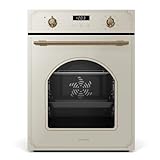 Klarstein Elizabeth Slim Horno Eléctrico Empotrable – 49 L, 9 Funciones, Limpieza A Vapor, Temporizador Digital, Grill Ventilado, Diseño Negro, Clase Energética A, 45 cm