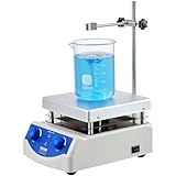 VEVOR Agitador magnético calefactor 0-2000 rpm 3000 ml, mezclador magnético con placa caliente Máx. 380 °C, agitador de laboratorio con soporte y barra para experimentos de estudio de investigación