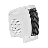 THINIA HOME Calefactor de Aire Caliente 2000W Calefactor Vertical y Horizontal | Calefactor Bajo Consumo | 3 Niveles de Potencia | Calefactor con Termóstato, Ventilador y Sensor Antivuelco