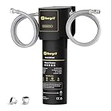 Ibergrif M91009 Sistema de Filtro de Agua para Debajo del Fregadero, Certificado NSF/ANSI 42, Reduce Cloro, Plomo, Fluoruro, Mal Sabor y Olor, Instalación Rápida, Negro