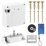Cerradura Electrónica para Armario, Cerradura de Cajón RFID, sin Agujeros, 1 Tarjeta, Cerradura Digital Oculta Invisible para Cajones, Puertas