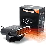 Pro-Lift Calefactor para Coche, Calefactor 2 en 1 Multi-Función, 150w Calefactor 12v Coche Portátil, 360° Ajuste Libre, Calefacción Rápida Descongelar y Desempañar, Negro