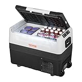 VEVOR Nevera Eléctrica Portátil de 45 L Nevera Portátil para Coche 12/24 V CC 100-240 V CA Nevera de Una Zona para Coche 0,6 kW.h -20 °C a 10 °C Congelador Ajustable para Camión Barco Camping