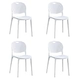 SHIITO | 4 Sillas de Cocina Chicote | 80 X 40 X 55 - Blanco | Moderna y Funcional para Cualquier Espacio | Descubre Nuestra Silla Blanca con Diseño Minimalista y Ergonómico