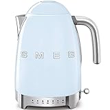 SMEG KLF04PBEU Hervidor eléctrico con Control de Temperatura, 2400 W, 1.7 litros, 44 Decibeles, plástico, Azul Pastel