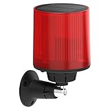 ThreeH Solar Motion Sensor de Alarma al Aire Libre a Prueba de Agua grabable de Sonido de Seguridad Sirena de luz con 13 Efectos de Sonido Repelente