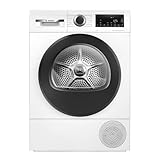 Bosch - Secadora con bomba de calor, 8 kg, AutoDry, Antiarrugas, Media carga, Blanco, WQG235D1ES