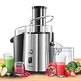 Licuadoras Gran Potencia (850 W) y 2 Velocidades - Exprimidor Zumo Gran Apertura (75 mm), Patas Antideslizantes - Juicer Extractor de Jugo de Verduras y Frutas