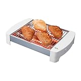 Jata TT587 Tostador Horizontal Laterales de Acero Inoxidable con 2 Barras de Cuarzo Gran Superficie Bandeja Recogemigas Extraíble 400 W
